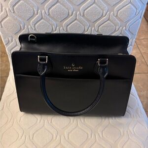 Kate Spade Black Textured Satchel